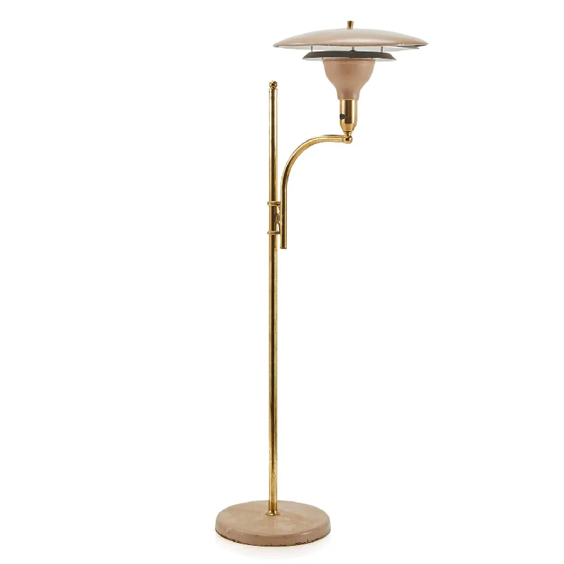 Bohemian Inspired Floor Lamp for Eclectic Home DecorBrown Brass Mid Century Standing Lamp