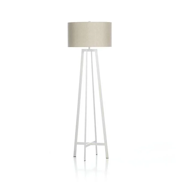 Glass Floor Lamp with Frosted Shades for Soft Diffused LightCastillo White Floor Lamp