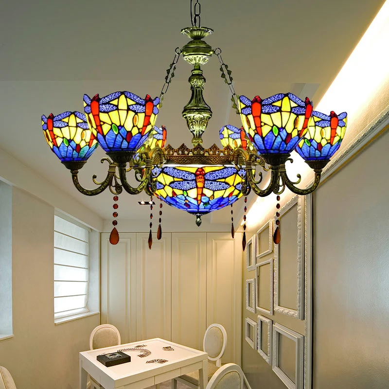 Chandeliers with Colored Glass for a Splash of ColorChandeliers with Colored Glass for a Splash of ColorDragonfly Stained Glass Chandelier with Amber Crystal Decor for Living Room Chandeliers with Colored Glass for a Splash of ColorChandeliers with Colored Glass for a Splash of ColorDragonfly Stained Glass Chandelier with Amber Crystal Decor for Living Room