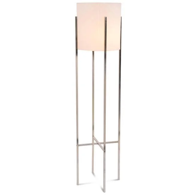 Industrial Style Floor Lamp with Exposed Bulbs for Loft ApartmentsChrome Leg Cylinder Floor Lamp