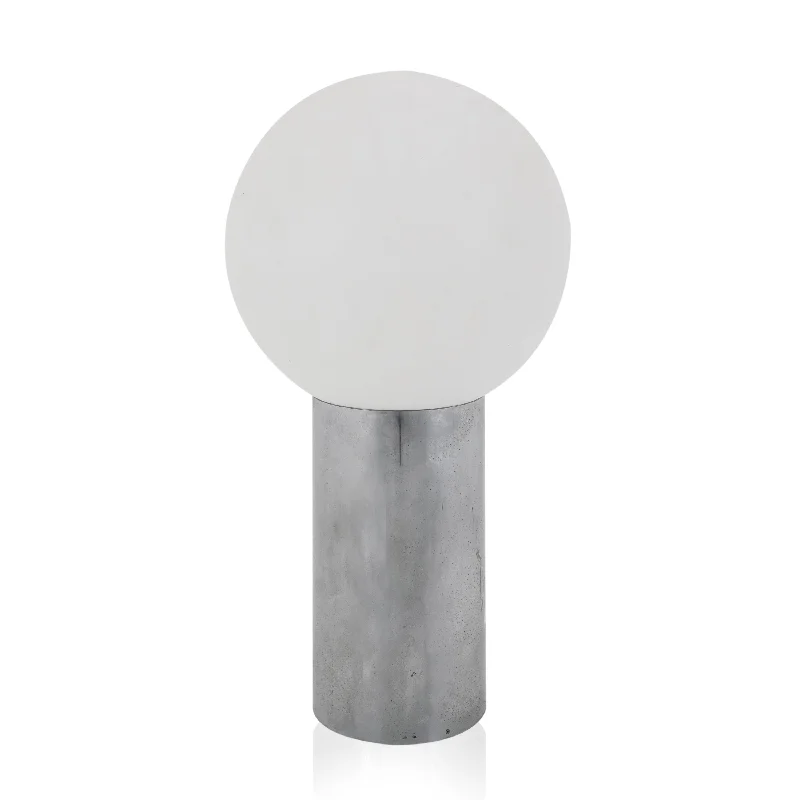 Glass Floor Lamp with Frosted Shades for Soft Diffused LightChrome Orb Lamp