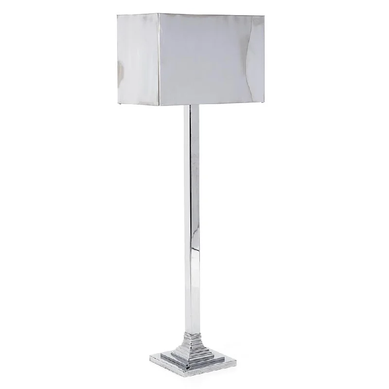 Marble Base Floor Lamp for a Touch of LuxuryChrome Rectangular Floor Lamp