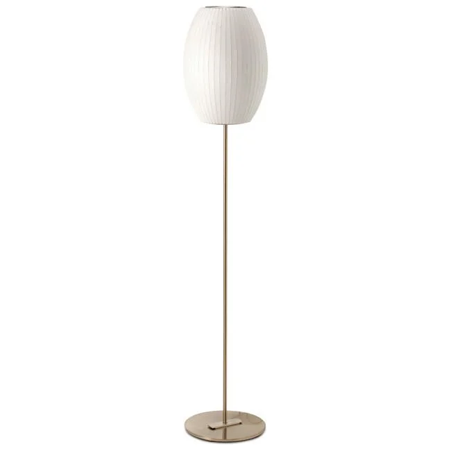 Metal Floor Lamp with a Matte Black Finish for a Sleek LookChrome Stand with Cigar Lamp