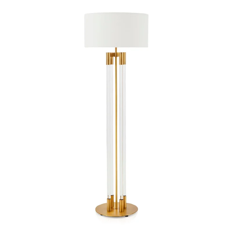 Adjustable Height Floor Lamp for Versatile Lighting NeedsColumn Acrylic Brass Floor Lamp