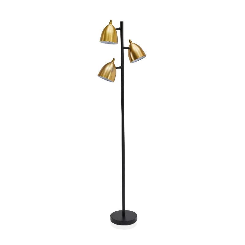 Fabric Floor Lamp with a Linen Shade for a Relaxed AestheticFabric Floor Lamp with a Linen Shade for a Relaxed AestheticBlack & Gold Contemporary Tree Shade Floor Lamp