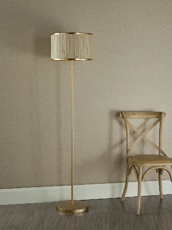 Victorian Style Floor Lamp for Traditional and Elegant InteriorsVictorian Style Floor Lamp for Traditional and Elegant InteriorsDar Fenella Floor Lamp Gold Leaf and Seagrass