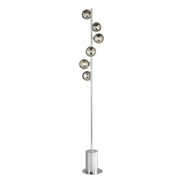 Metal Floor Lamp with a Matte Black Finish for a Sleek LookMetal Floor Lamp with a Matte Black Finish for a Sleek LookDar Spiral Floor Lamp Polished Chrome with Smoked Shades