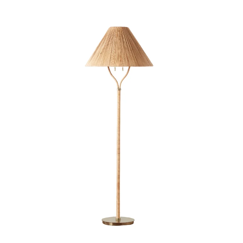 Fabric Floor Lamp with a Linen Shade for a Relaxed AestheticFabric Floor Lamp with a Linen Shade for a Relaxed AestheticDelphine Floor Lamp