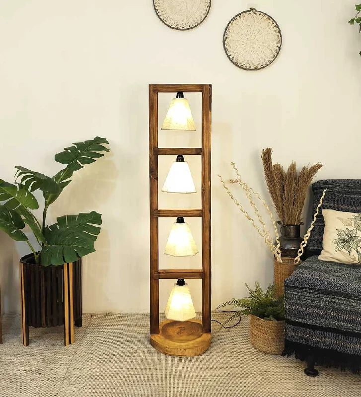 Marble Base Floor Lamp for a Touch of LuxuryFlorent Wooden Floor Lamp with Brown Base and Jute Fabric Lampshade