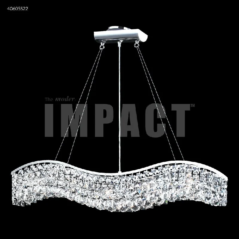 Chandeliers with Colored Glass for a Splash of ColorChandeliers with Colored Glass for a Splash of ColorJames R. Moder 40605S22 Five Light Chandelier Contemporary Silver - One Size