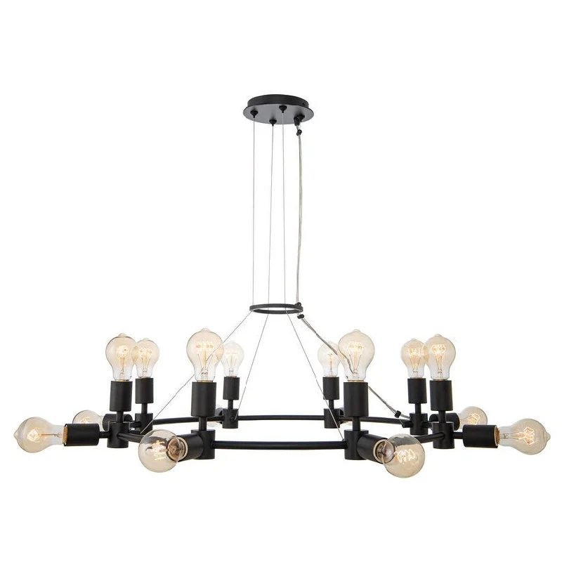 Incandescent Chandeliers for a Warm and Traditional GlowIncandescent Chandeliers for a Warm and Traditional GlowKalco 512372MB 16 Light Chandelier Union Matte Black - One Size Incandescent Chandeliers for a Warm and Traditional GlowIncandescent Chandeliers for a Warm and Traditional GlowKalco 512372MB 16 Light Chandelier Union Matte Black - One Size