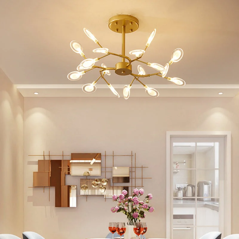 Ceiling - Mounted Chandeliers for Standard CeilingsCeiling - Mounted Chandeliers for Standard CeilingsModern Acrylic Ceiling Chandelier with LED Suspension - Gold Finish | Leaves Design for Living Room Ceiling - Mounted Chandeliers for Standard CeilingsCeiling - Mounted Chandeliers for Standard CeilingsModern Acrylic Ceiling Chandelier with LED Suspension - Gold Finish | Leaves Design for Living Room