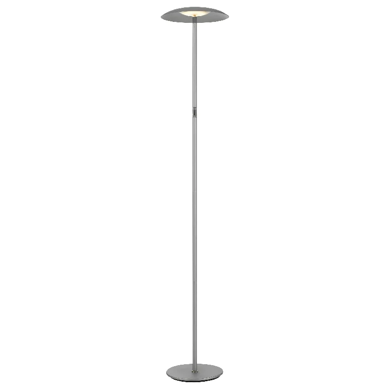 Metal Floor Lamp with a Matte Black Finish for a Sleek LookMantis Dimmable LED Floor Lamp- Torchiere Silver Finish - Large Floor Lamp