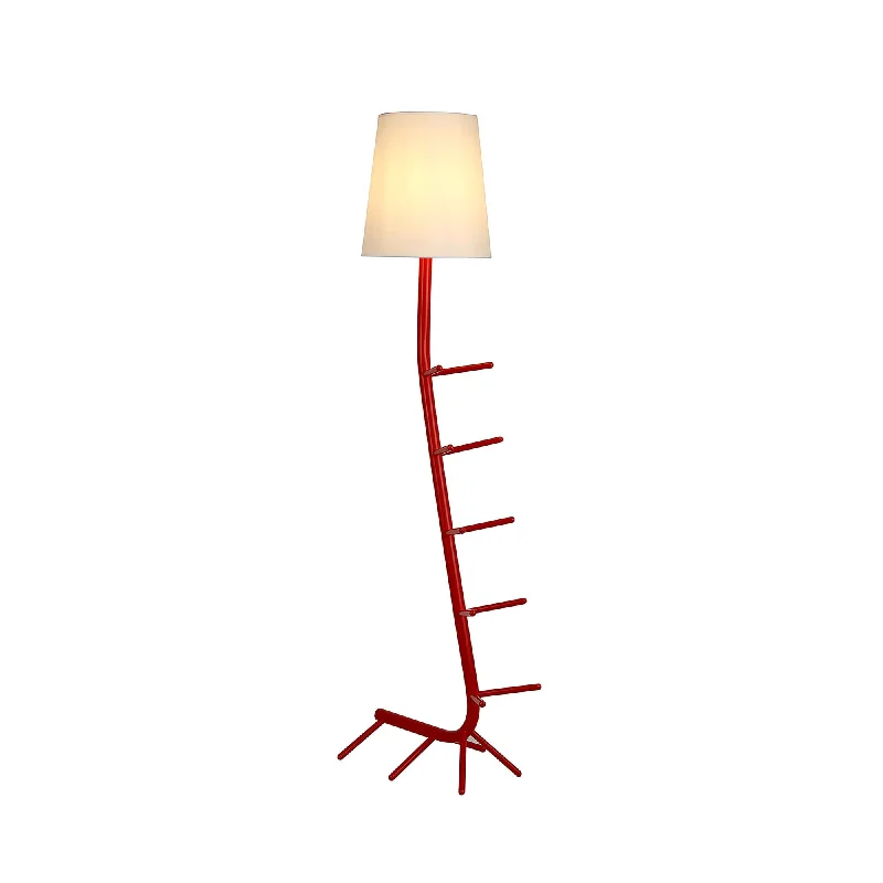 Victorian Style Floor Lamp for Traditional and Elegant InteriorsMantra M7256 Centipede Floor Lamp Shade 1 Light Red / White