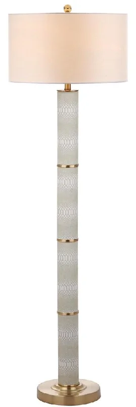 Bohemian Inspired Floor Lamp for Eclectic Home DecorMARCELLO 60.5 INCH H FAUX SNAKESKIN FLOOR LAMP