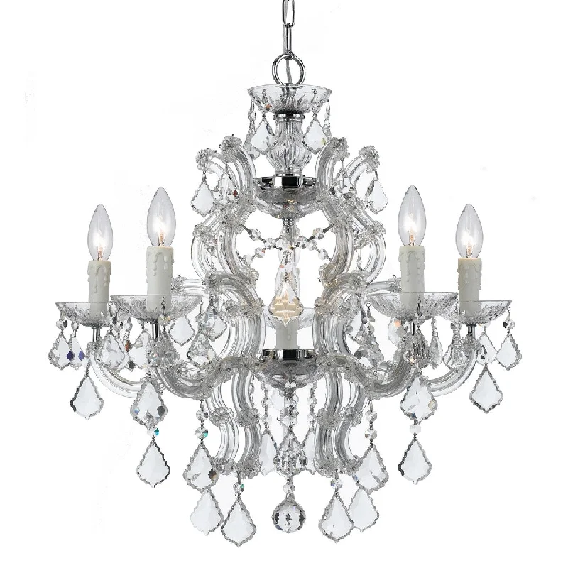 Large Chandeliers for Grand Halls and FoyersLarge Chandeliers for Grand Halls and FoyersMaria Theresa 6 Light Crystal Chrome Chandelier - 23'' W x 24.5'' H Large Chandeliers for Grand Halls and FoyersLarge Chandeliers for Grand Halls and FoyersMaria Theresa 6 Light Crystal Chrome Chandelier - 23'' W x 24.5'' H