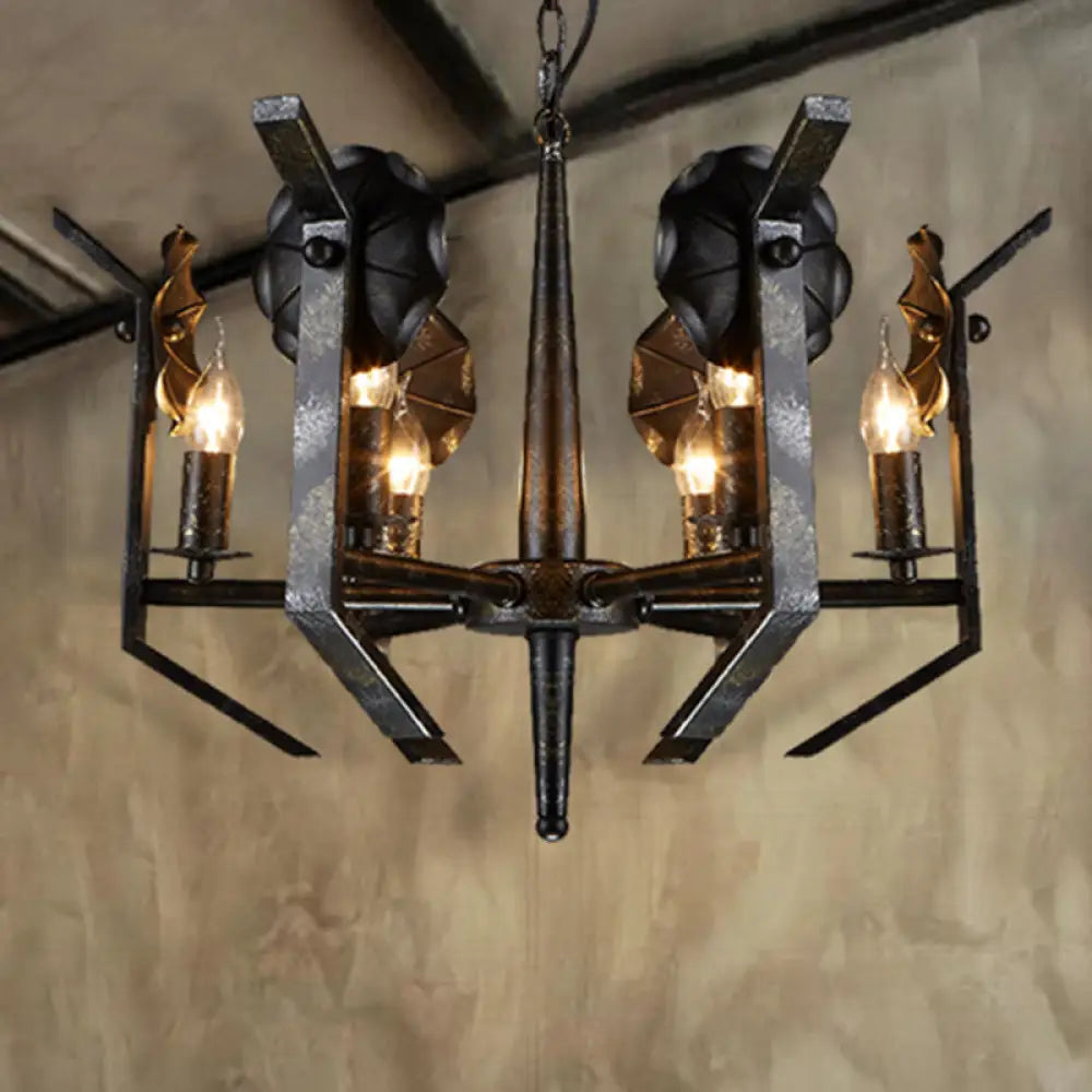 Chandeliers for Low Ceilings to Avoid OvercrowdingChandeliers for Low Ceilings to Avoid OvercrowdingAntique Bronze 6-Light Metal Candle Chandelier: Industrial Dining Room Pendant Light