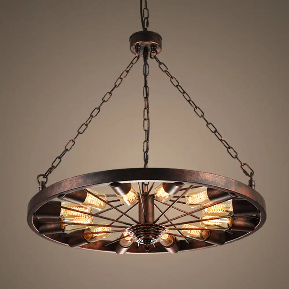 Bohemian - Style Beaded Chandeliers for Eclectic DecorBohemian - Style Beaded Chandeliers for Eclectic Decor12-Light Metal Rust Pendant Lamp: Industrial Chandelier with Chain