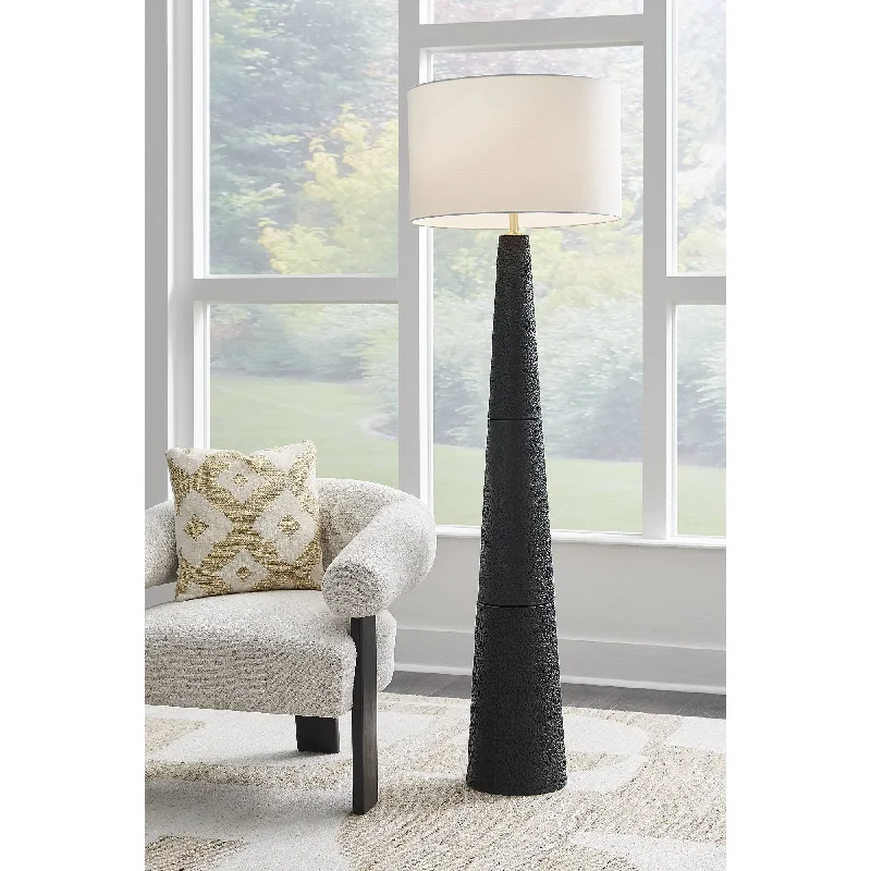 Rustic Farmhouse Style Floor Lamp for Cozy BedroomsRustic Farmhouse Style Floor Lamp for Cozy BedroomsSignature Design by Ashley Hallburg Black Floor Lamp - 21.25" W x 21.25" D x 68.5" H