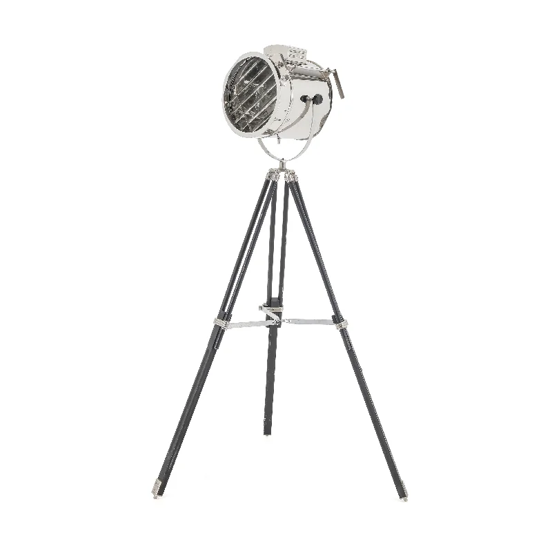 Modern Minimalist Floor Lamp for Contemporary Living RoomsChrome Slatted Spotlight Floor Lamp