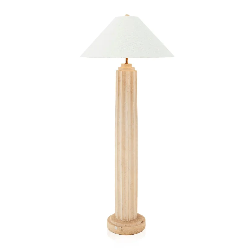 Victorian Style Floor Lamp for Traditional and Elegant InteriorsCream Plaster Column Floor Lamp