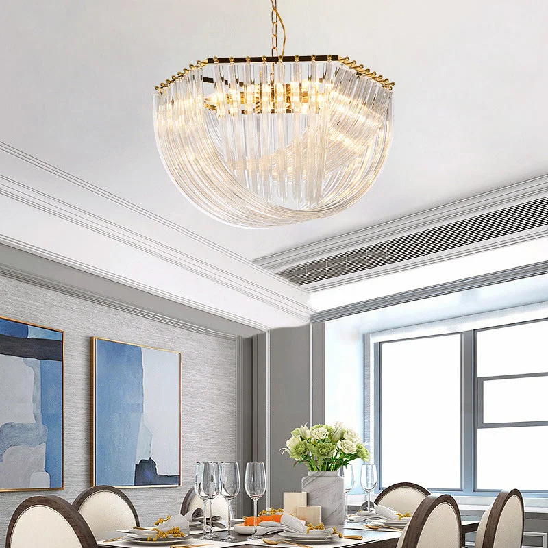 Chandeliers with Metal Frames in Copper FinishChandeliers with Metal Frames in Copper FinishModern Transparent Glass Tiered Tassel Chandelier with Crystal Accents - Golden Light Holder, Living Room Pendant Lights Chandeliers with Metal Frames in Copper FinishChandeliers with Metal Frames in Copper FinishModern Transparent Glass Tiered Tassel Chandelier with Crystal Accents - Golden Light Holder, Living Room Pendant Lights