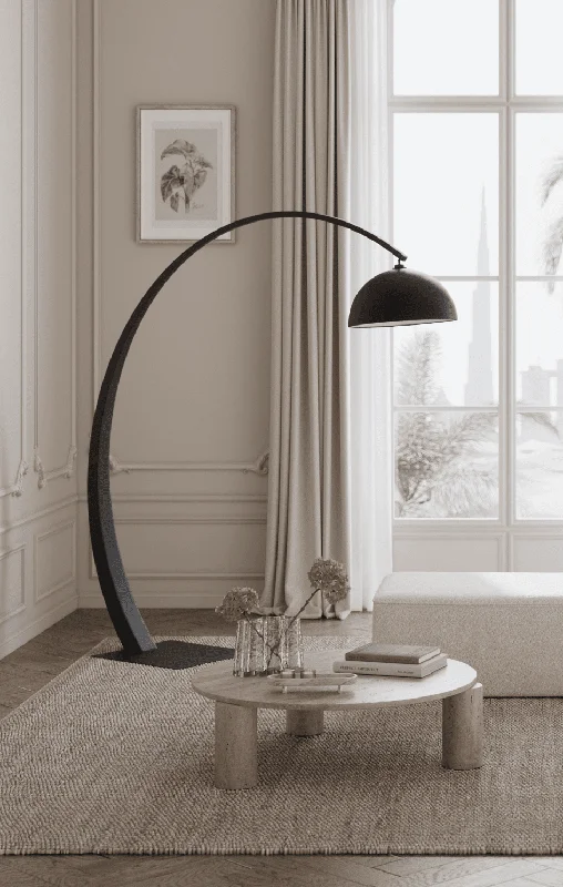 Modern Minimalist Floor Lamp for Contemporary Living RoomsXL Arched Black Floor Lamp