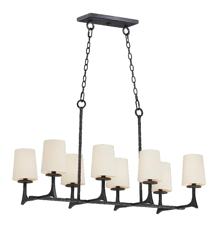 Art Nouveau Ceiling Lights with Organic, Flowing ShapesAnvil 8-Light Linear Pendant w/Shades