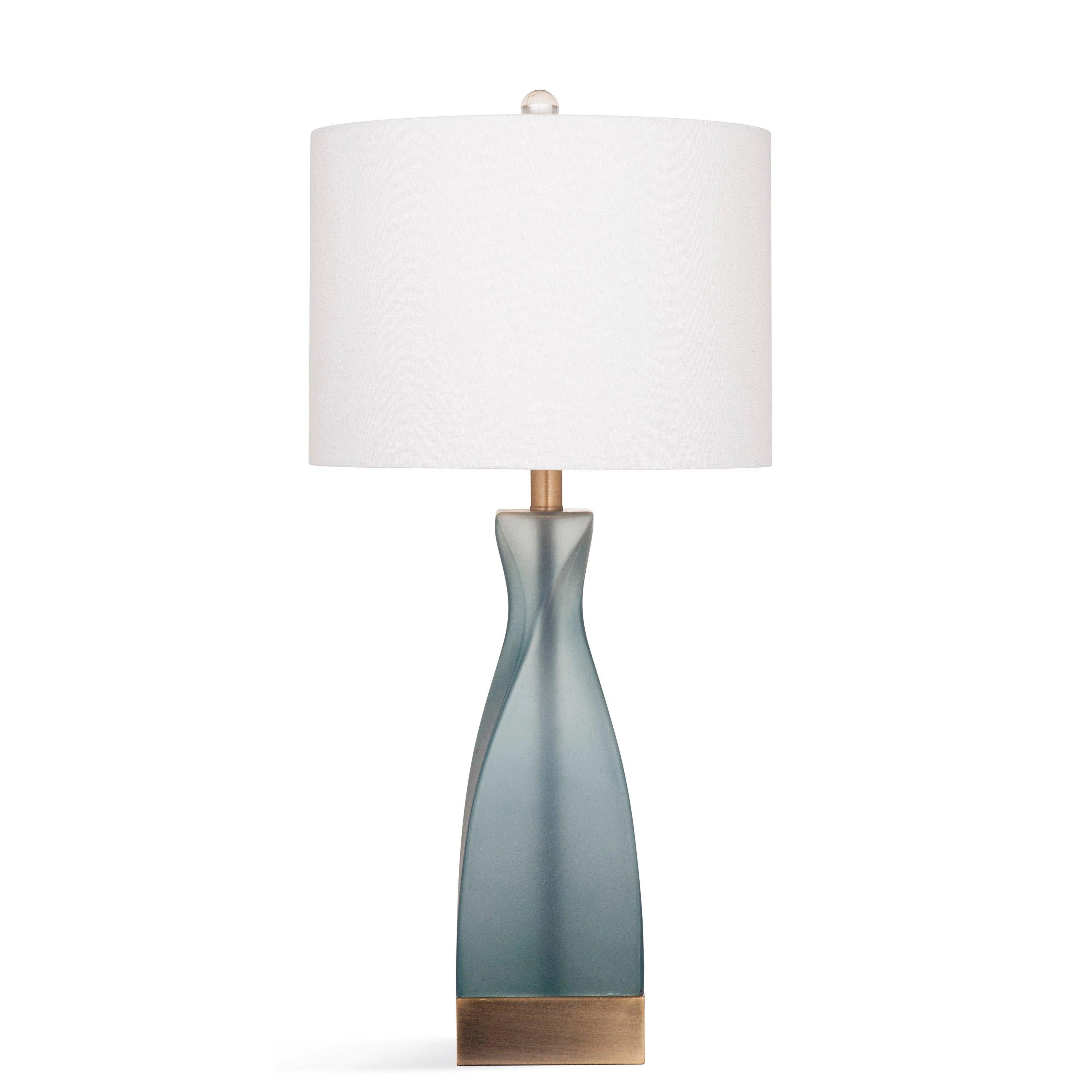 modern minimalist table lamps for contemporary living roomsmodern minimalist table lamps for contemporary living roomsAnthea Glass Blue Table Lamp