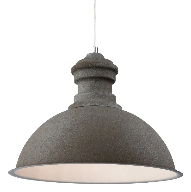 Metal Ceiling Lights in Brass, Copper, Stainless Steel, and IronEwell Rough Sand Concrete Single Pendant - ID 2184