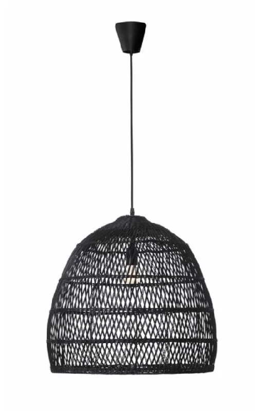 Modern Minimalist Ceiling Lights for Contemporary InteriorsDEST Black Rattan Dome Pendant - ID