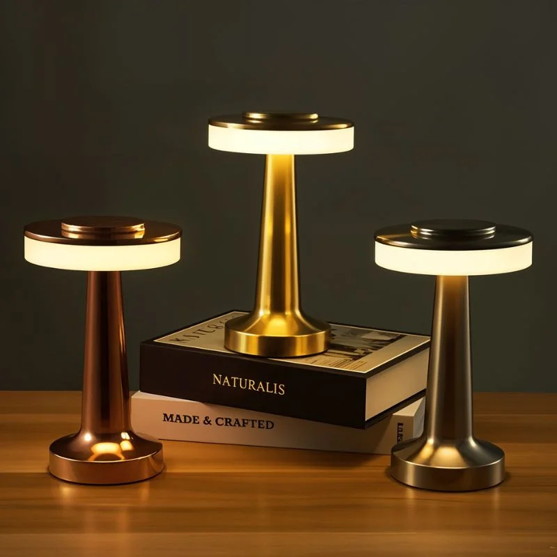 metal table lamps with a matte black finish for a sleek appearancemetal table lamps with a matte black finish for a sleek appearanceEllen Rechargeable Table Lamp