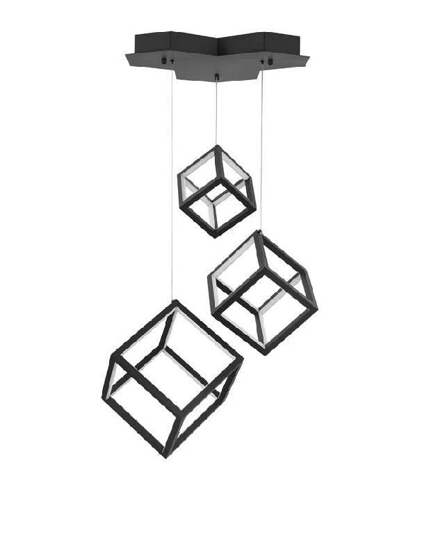 Contemporary Ceiling Lights with Unique, Abstract ShapesChandeliers with Multiple Arms for a Dramatic LookGAB Sandy Black Aluminium & Silicone Cube Multiple Drop Pendant - ID 10186