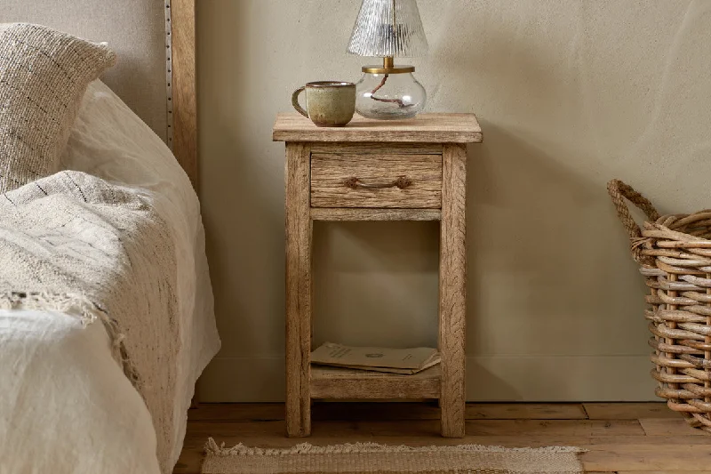 Rustic Ceiling Lights with Reclaimed Wood and Distressed FinishesRustic Farmhouse Chandeliers for Dining AreaIbo Reclaimed Wood Bedside Table - Natural