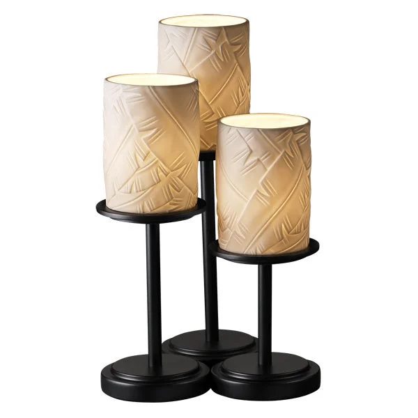 metal table lamps with a matte black finish for a sleek appearancemetal table lamps with a matte black finish for a sleek appearanceThree Light Table Lamp