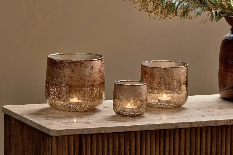 Rustic Ceiling Lights with Reclaimed Wood and Distressed FinishesChandeliers for Interior Designers to Create Stunning SpacesKonara Glass Tealight Holder - Copper Smoke