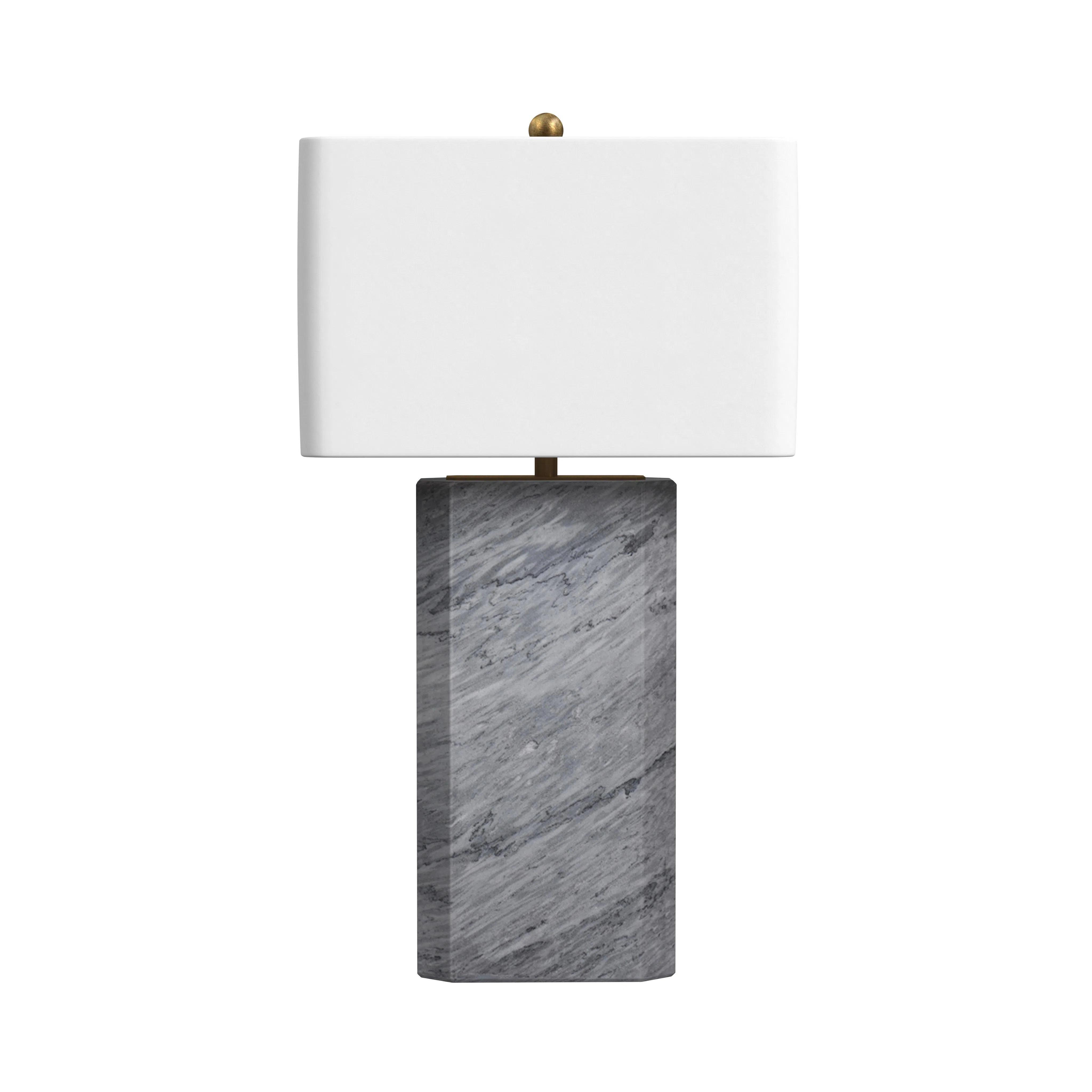 metal table lamps with a matte black finish for a sleek appearancemetal table lamps with a matte black finish for a sleek appearanceLeed Marble and Metal Grey Table Lamp