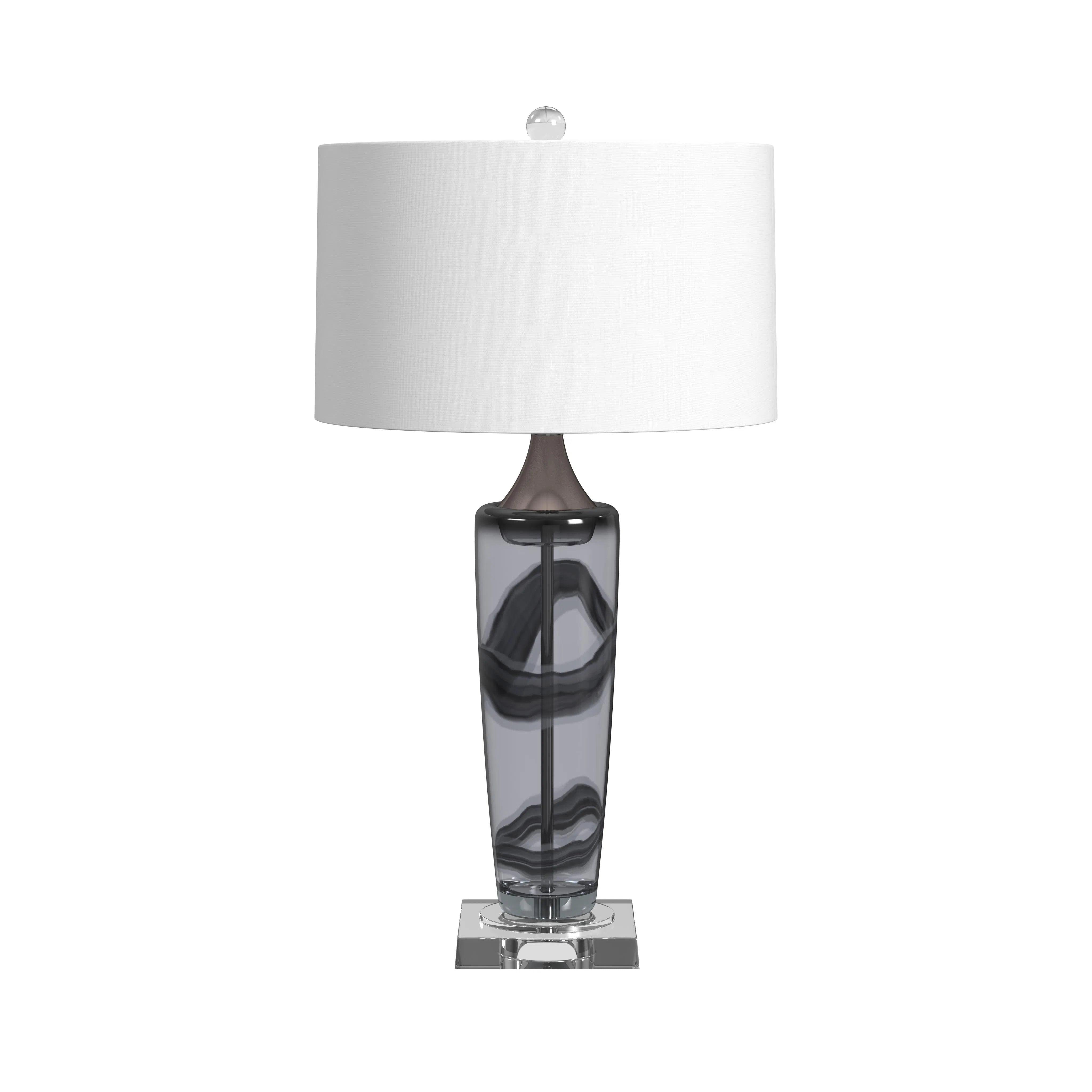 gothic style table lamps with dark finishes for a mysterious lookgothic style table lamps with dark finishes for a mysterious lookNikola Glass Grey Table Lamp