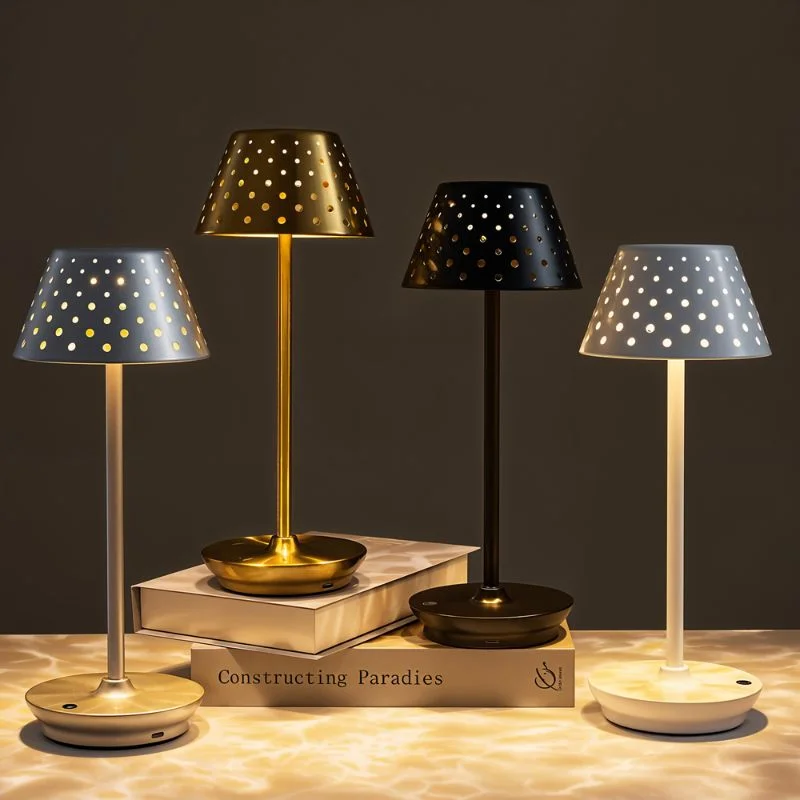 metal table lamps with a matte black finish for a sleek appearancemetal table lamps with a matte black finish for a sleek appearancePunteado Table Lamp