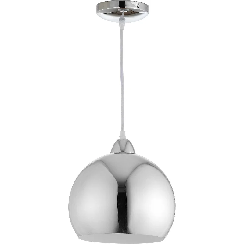 Industrial Style Ceiling Lights with Exposed Bulbs and Metal CagesSalient Pendant Chrome