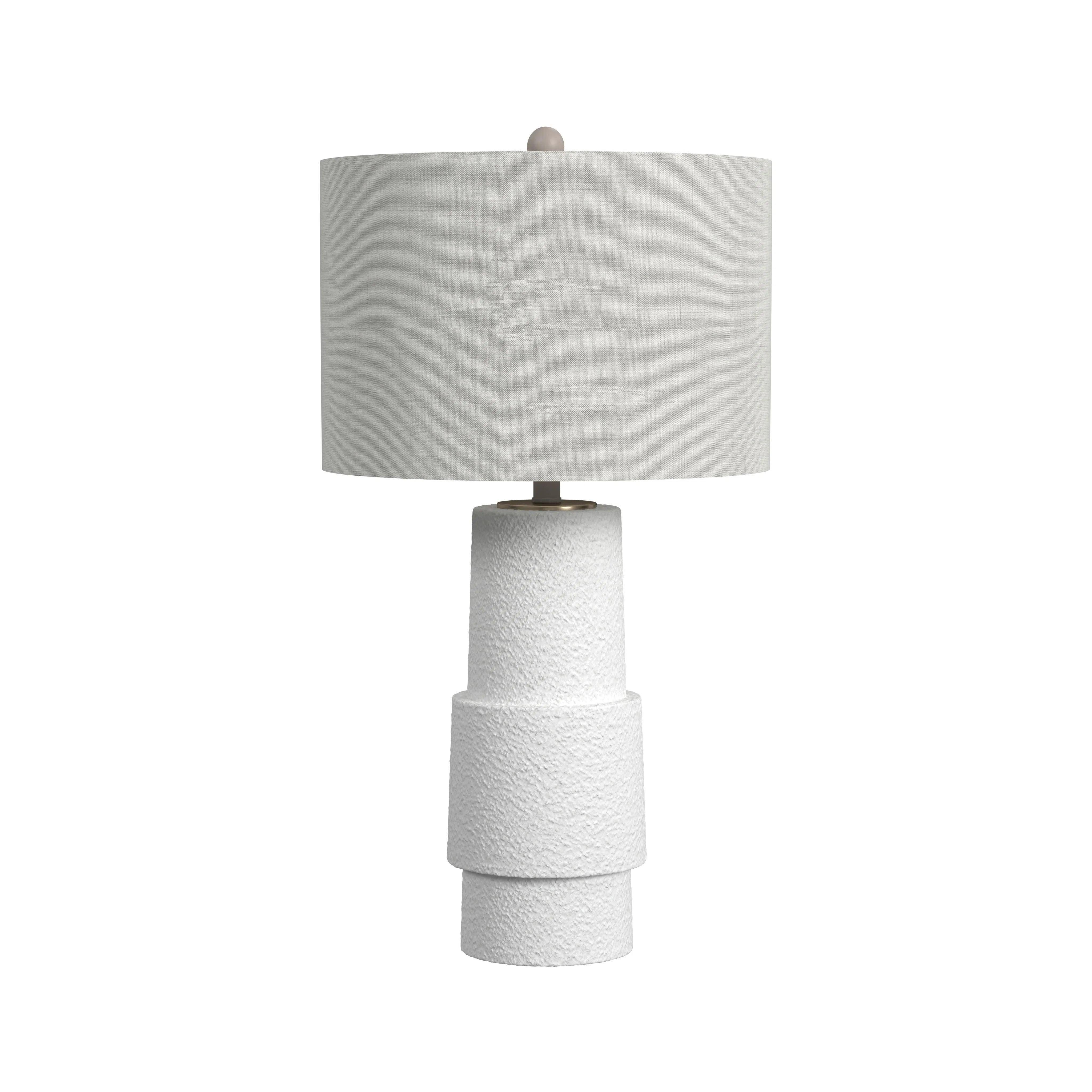 fabric table lamps with a linen shade for a relaxed and breathable lookfabric table lamps with a linen shade for a relaxed and breathable lookValdivia Polyresin White Table Lamp