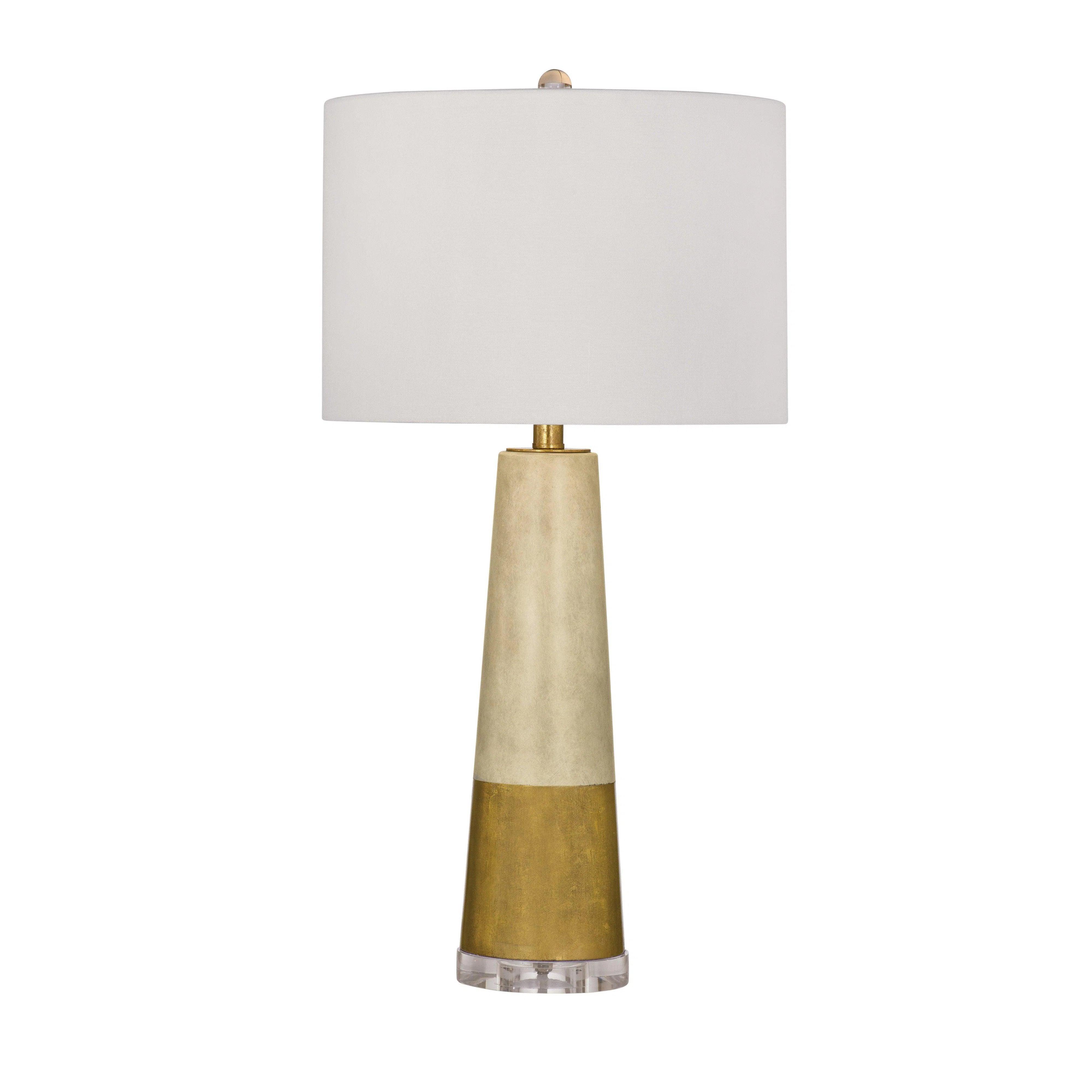 crystal table lamps with dazzling prisms for a glamorous effectcrystal table lamps with dazzling prisms for a glamorous effectVargas Cement Gold Table Lamp